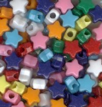 100 12mm Acrylic Opaque Star Mix